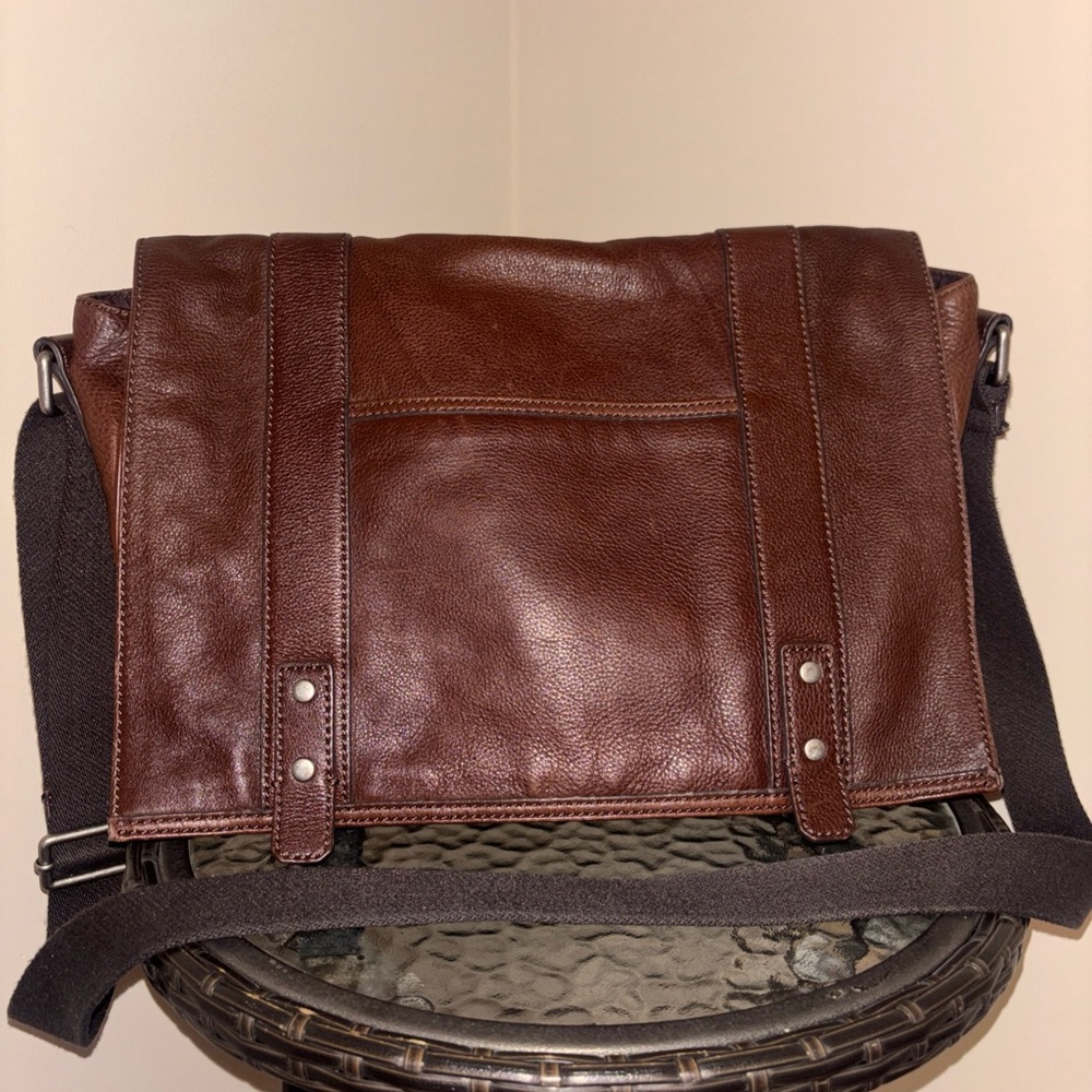 Fossil Brown Leather Messenger Bag